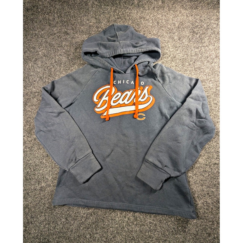 Fanatics Chicago Bears Womens Pullover Hoodie Size M Navy Orange White